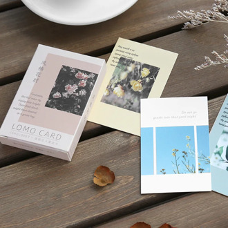 28 Sheets/Set Natural Flower Plant Series Lomo Card Mini Postcard DIY Birthday Gift Card Message Card 52*80mm
