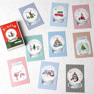 28 Sheets/Set Vrolijk Kerstfeest Lomo Card Mini Postkaart Warm Kerstavond Wensen Wenskaart Boodschap Kaart