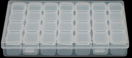 28 Slots Diamond Embroidery Box Diamond Painting Accessory Case Clear plastic Display Storage Boxes Cross Stitch Tools N1