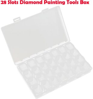 28 Slots Plastic Opbergdoos Diamant Schilderij Kits Nail Art Strass Toole Kralen Opbergdoos Geval Organisator Houder # t1P