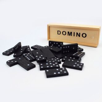 28 Stks/set Domino Set Entertainment Recreatieve Reizen Game Blokken Houten Gebouw Leren Educatief Speelgoed Dot Domino