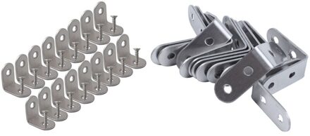 28 Stuks L-Vormige Hoek Brace 90 Graden Hoek Beugels-12 Pcs 40X40X17Mm & 16 Pcs 20Mm X 20Mm Met Schroeven