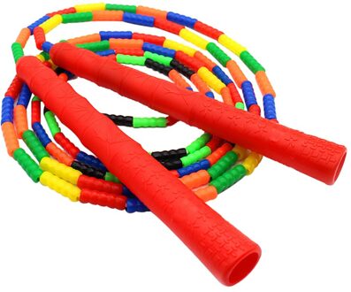 280Cm Springtouw Workout Gewichtsverlies Tpu Indoor Outdoor Thuis Verstelbare Sport Kids Fitness Gesegmenteerde Antislip Soft Kralen Rood