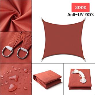 280GSM HDPE Farbic Vierkante 5x5 m/4x4 m Zonnescherm Zeil Zonwering Netten 4x4 m voor Tuin Cover Bloemen Planten Patio Gazon Rust rood 300x300cm
