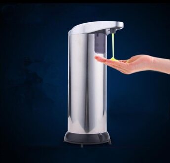 280ML Rvs IR Sensor Touchless Automatische Zeepdispenser voor Keuken Badkamer Home Zwart