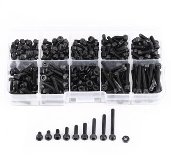 280Pcs Alloy Staal M3 Zeskantbout Moer Set Monteren Reparatie Schroeven bouten en moeren Mechanische Elektrische Schroef Set reparatie Tool Kit