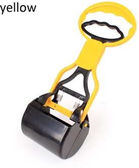 28cm Lange Pet Pooper Scooper Lange Handvat Schop Clean Pick Up Kak Scoop Dier Hond Puppy Kat Afval Picker schoonmaken Tool Outdoor geel
