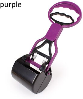 28cm Lange Pet Pooper Scooper Lange Handvat Schop Clean Pick Up Kak Scoop Dier Hond Puppy Kat Afval Picker schoonmaken Tool Outdoor paars