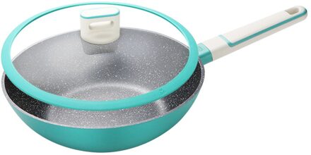 28Cm Multifunctionele Inductie Kookplaat Non Stick Koken Pan Keuken Non-stick Maifan Stone Wok Huishoudelijke Roestvrijstalen Pan