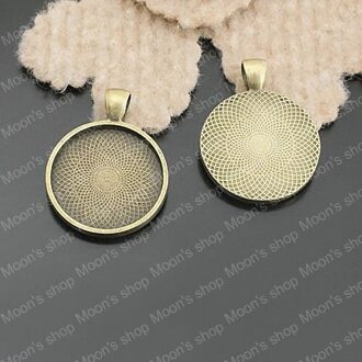 28mm Antiek Brons Lichtmetalen Hangers Basis Cameo Instellingen Bevindingen Accessoires 6 stuks (JM1626)