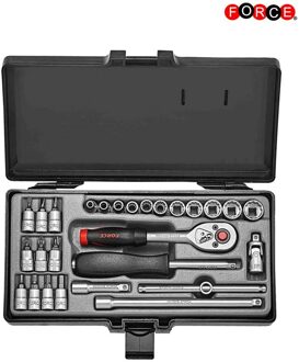 28pc 1/4" 6pt. Flank Socket set 22815