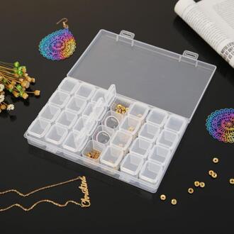 28pcs Diamond Schilderen Gereedschap Kralen Container Strass Diamant Borduurwerk Stone Opslag Accessoire Mozaïek Gemak Doos