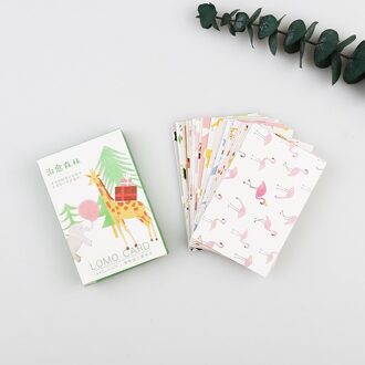 28Pcs Lomo Kleine Boodschap Kaart Beschrijfbare Kleurrijke Ainmal Bladwijzer Journal Kamer Muur Decoratie Wenskaart Papier Briefpapier