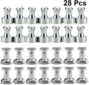 28Pcs Staal Magnetische Push Pins Sterke Magneten Voor Koelkast Badkamer Keuken Locker Klaslokaal Industriële Kantoor Hanger (D11x13 En