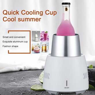 28W 350Ml Elektrische Koeler Zomer Quick Koeler Cup Mok Houder Machine Mini Koelkast Vriezer Voor Drank Yoghurt Jelly uk/Eu/Us Plug zwart UK plug