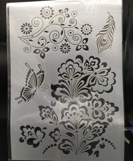 29*21 Cm A4 Bloem Vlinder Diy Gelaagdheid Stencils Muur Schilderen Plakboek Kleuring Embossing Album Decoratieve Kaart Template