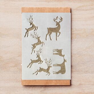 29*21 Cm A4 Herten Diy Gelaagdheid Stencils Muur Schilderen Plakboek Kleuring Embossing Album Decoratieve Template