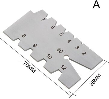 29/30 ° Trapezium Acme Schroefdraad Gauge Gage Slijpen Lassen Slijpen Gauge Ruler Tool Staal Lassen S9L4