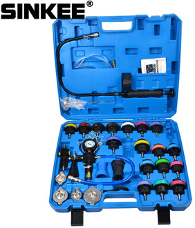 29Pcs Universal Radiator Pressure Tester Vacuum Type Cooling System Test Detector Set Testeur Refroidissement SK1305