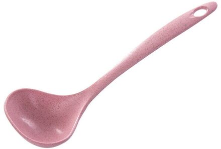 29X5Cm Tarwestro Rijst Pollepel Lange Handvat Soep Lepel Maaltijd Diner Scoops Keuken Koken Koken Servies thuis Leveringen roze