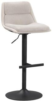 2e Halve Prijs Leen Bakker - Barkruk Jens - Verstelbaar - Zand - Stof - Beige - 38x42x92.5 Cm