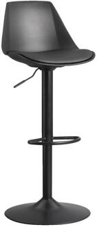 2e Halve Prijs Leen Bakker - Barkruk Sendra - Polypropyleen - Zwart - 47x45x110 Cm