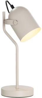 2e Halve Prijs Leen Bakker - Bureaulamp Senn - - 39xØ17,5 Cm - Metaal - Beige