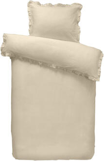 2e Halve Prijs Leen Bakker - Dekbedovertrek Cato - Zand - 140x200/220 Cm - Katoen - Beige