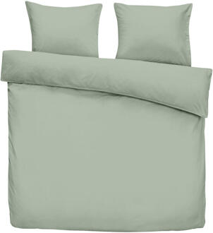 2e Halve Prijs Leen Bakker - Dekbedovertrek Luka - 240x200/220 Cm - Katoen - Groen