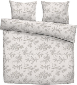 2e Halve Prijs Leen Bakker - Dekbedovertrek Noalyn - Off-white/taupe - 200x200/220 Cm - Polyester/Katoen - Taupe#Crème