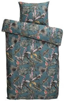 2e Halve Prijs Leen Bakker - Dekbedovertrek Sophia Bloemen - 140x200/220 Cm - Katoen Satijn - Blauw