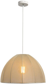 2e Halve Prijs Leen Bakker - Hanglamp Cilou E27 - 120xØ40 Cm - Stof/Metaal/Kunststof - Groen