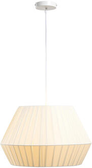 2e Halve Prijs Leen Bakker - Hanglamp Feline E27 - 80x45x45 Cm - Stof - Wit