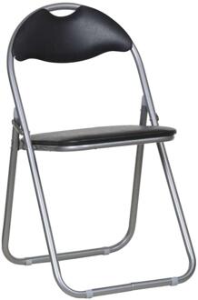 2e Halve Prijs Leen Bakker - Klapstoel Meppel - PVC/Metaal - Zwart - 45x44x79 Cm