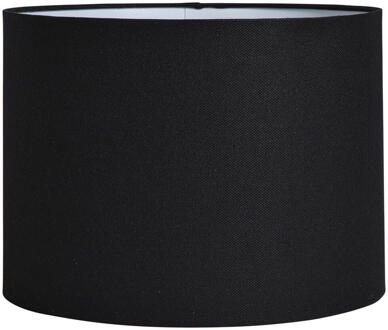 2e Halve Prijs Leen Bakker - Lampenkap Luna Cilinder - 30xØ40 Cm - Katoen - Zwart