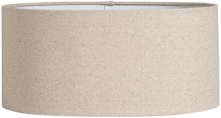 2e Halve Prijs Leen Bakker - Lampenkap Luna Ovaal Naturel - 28,5x38x17,5 Cm - Katoen - Crème#Wit