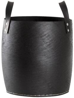 2e Halve Prijs Leen Bakker - Mand Ruben - 37xØ35 Cm - Rubber - Zwart