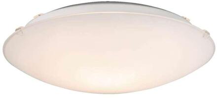 2e Halve Prijs Leen Bakker - Plafondlamp Basic - Mat - Ø27 Cm - Glas - Wit