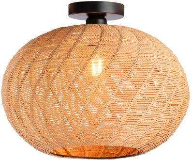 2e Halve Prijs Leen Bakker - Plafondlamp Joya - Naturel - Ø40x31 Cm - Papier - Beige