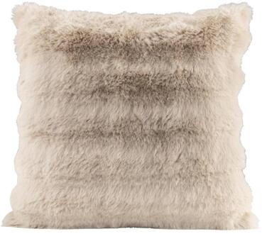 2e Halve Prijs Leen Bakker - Sierkussen Donnie - Zand - 45x45 Cm - Polyester - Beige - 10x45x45 Cm