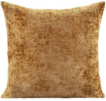 2e Halve Prijs Leen Bakker - Sierkussen Haydn - Brons - 45x45 Cm - Polyester - Bronskleurig - 10x45x45 Cm