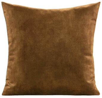 2e Halve Prijs Leen Bakker - Sierkussen Mathis - Goudkleur - 45x45 Cm - Polyester/Velvet - Goudkleurig - 10x45x45 Cm