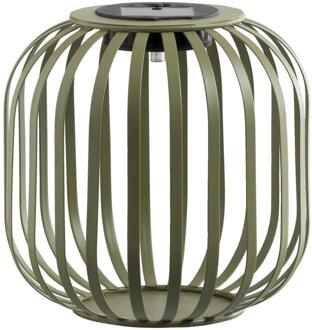 2e Halve Prijs Leen Bakker - Solar Lantaarn Sem - 17xØ17,5 Cm - Metaal - Groen - 17.5x17.5x17 Cm