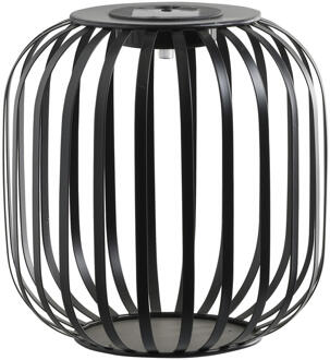 2e Halve Prijs Leen Bakker - Solar Lantaarn Sem - Antraciet - 20,5xØ20 Cm - Metaal - Grijs