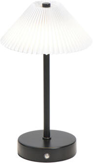 2e Halve Prijs Leen Bakker - Tafellamp Delia USB LED - 27x16x16 Cm - Metaal/PVC - Zwart