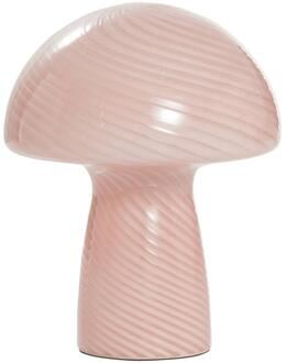 2e Halve Prijs Leen Bakker - Tafellamp Fae - - E14 - 23xØ18 Cm - Glas - Roze