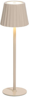2e Halve Prijs Leen Bakker - Tafellamp Scotti USB LED - Metaal - Beige - 11.5x11.5x38 Cm