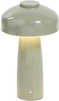 2e Halve Prijs Leen Bakker - Tafellamp Tinn USB LED - 25,5x15x15 Cm - Metaal - Groen