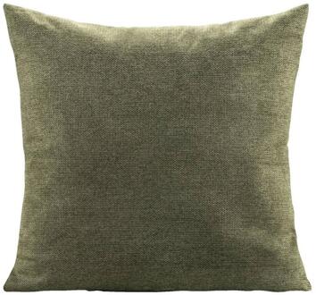 2e Halve Prijs Leen Bakker - Woonkussen Clint - Olijf - 60x60 Cm - Polyester - Groen