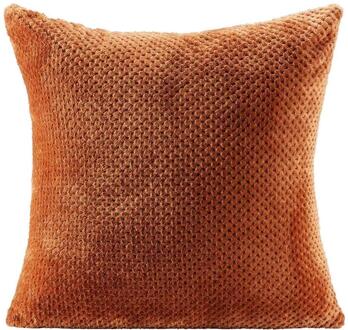 2e Halve Prijs Leen Bakker - Woonkussen Ilona - Caramel - 60x60 Cm - Polyester - Bruin